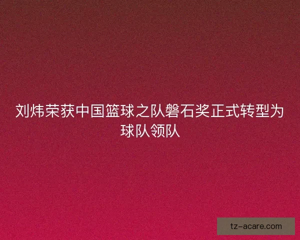 刘炜荣获中国篮球之队磐石奖正式转型为球队领队 刘炜荣获中国篮球之队磐石奖正式转型为球队领队