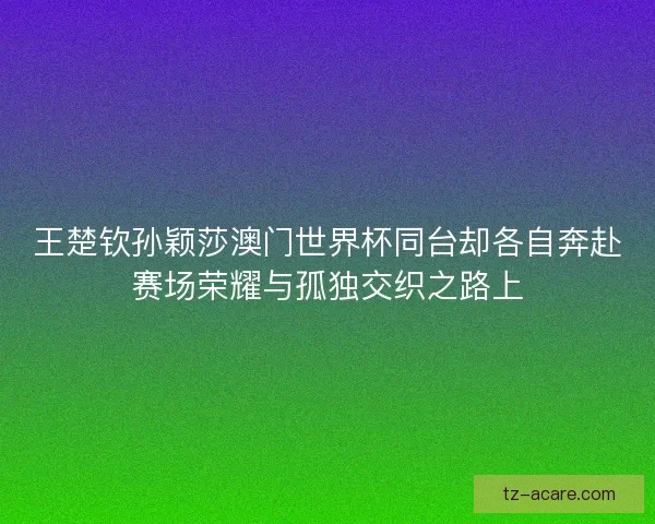 王楚钦孙颖莎澳门世界杯同台却各自奔赴赛场荣耀与孤独交织之路上